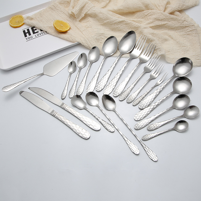 beige knife set